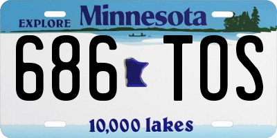MN license plate 686TOS