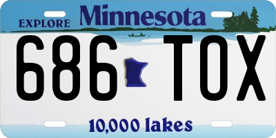 MN license plate 686TOX