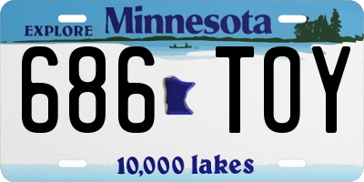 MN license plate 686TOY