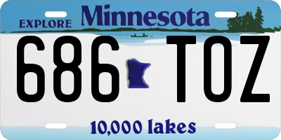MN license plate 686TOZ