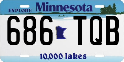 MN license plate 686TQB