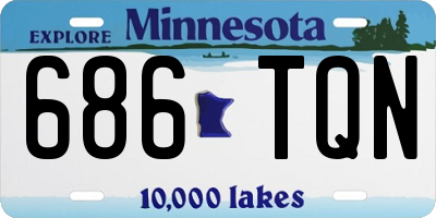 MN license plate 686TQN
