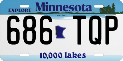 MN license plate 686TQP