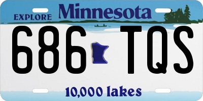 MN license plate 686TQS