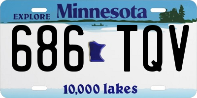 MN license plate 686TQV