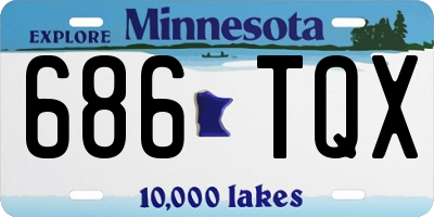 MN license plate 686TQX