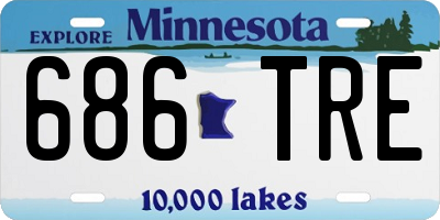 MN license plate 686TRE