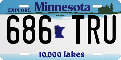 MN license plate 686TRU