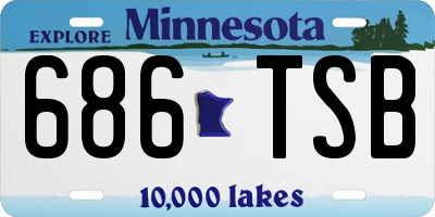 MN license plate 686TSB