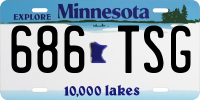 MN license plate 686TSG