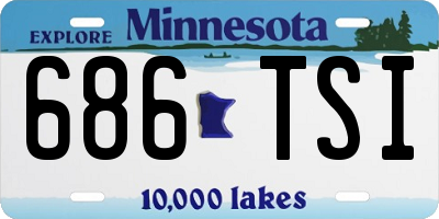MN license plate 686TSI