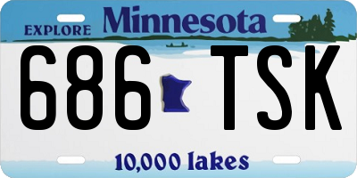 MN license plate 686TSK