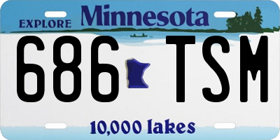 MN license plate 686TSM