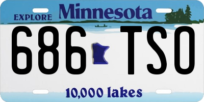 MN license plate 686TSO
