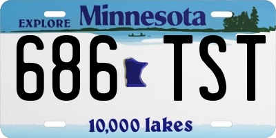 MN license plate 686TST