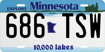 MN license plate 686TSW
