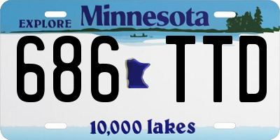 MN license plate 686TTD