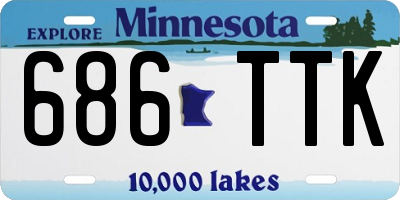 MN license plate 686TTK