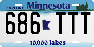 MN license plate 686TTT
