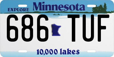 MN license plate 686TUF