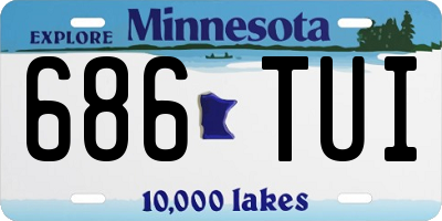 MN license plate 686TUI