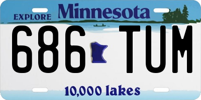 MN license plate 686TUM