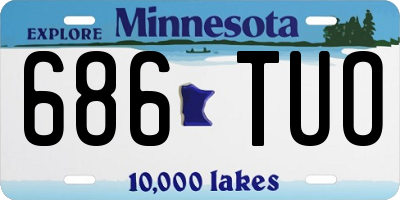 MN license plate 686TUO