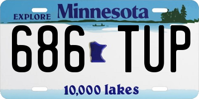 MN license plate 686TUP