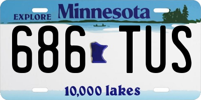 MN license plate 686TUS