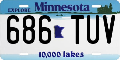 MN license plate 686TUV