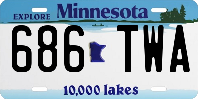 MN license plate 686TWA