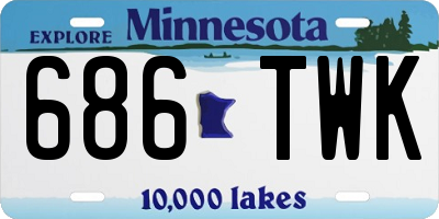 MN license plate 686TWK