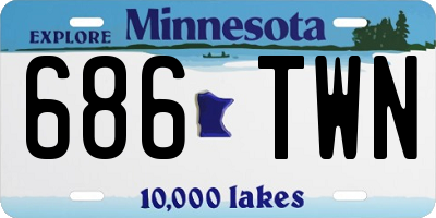 MN license plate 686TWN