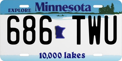 MN license plate 686TWU