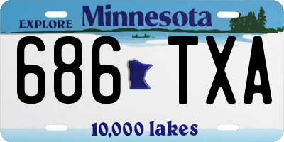 MN license plate 686TXA