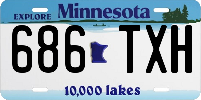 MN license plate 686TXH