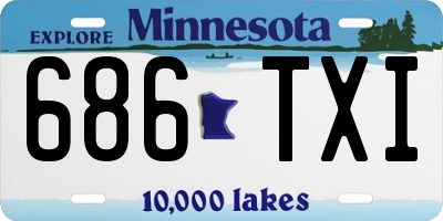 MN license plate 686TXI