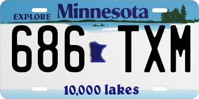 MN license plate 686TXM