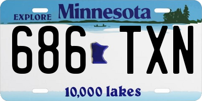 MN license plate 686TXN