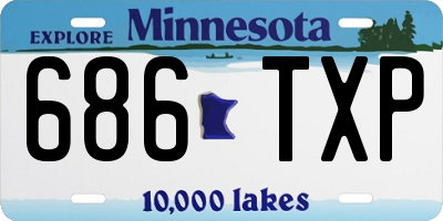 MN license plate 686TXP
