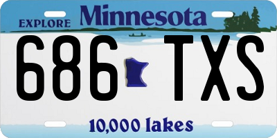 MN license plate 686TXS