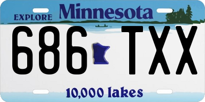 MN license plate 686TXX