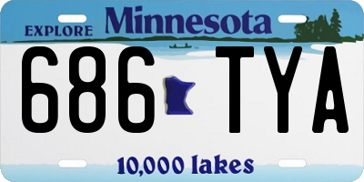 MN license plate 686TYA