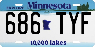 MN license plate 686TYF