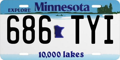 MN license plate 686TYI