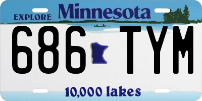 MN license plate 686TYM