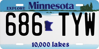 MN license plate 686TYW