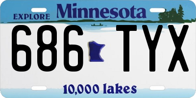 MN license plate 686TYX