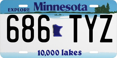 MN license plate 686TYZ