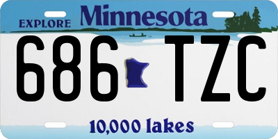 MN license plate 686TZC
